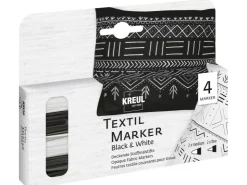 KREUL Textil Marker Opak 4er Set Black & White
