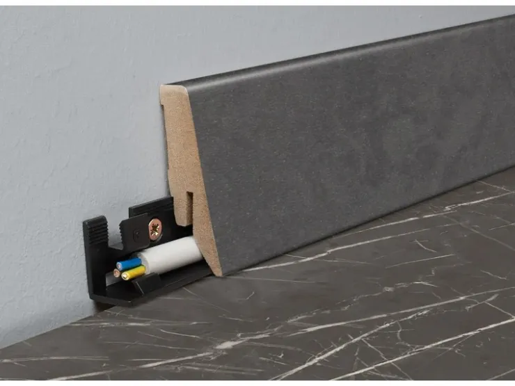 Kronoflooring Sockelleiste K58C Black Pietra Marble 260 x 5,8 x 1,8 cm Marmor