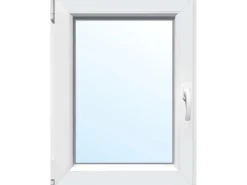 Kunststoff-Fenster 2-Fach Verglasung Weiß BxH 110 cm x 65 cm Anschlag Links