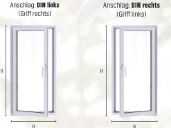 Kunststoff-Fenster 2-Fach Verglasung Weiß BxH 110 cm x 125 cm Anschlag Rechts* Vogeltränken