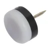 Kunststoffgleiter mit Stift Ø 22 mm 8 Stück Weiß