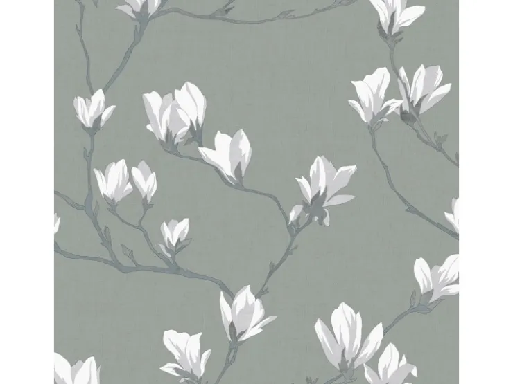 Laura Ashley Vliestapete Magnolia Grove Slate 10,05 x 0,52 m* Dekorative Tapeten