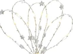 LED-Lichterkette Diamanten 20 LEDs Warmweiß Transparentes Kabel 2,2 m* Vasen