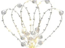 LED-Lichterkette Diamanten 20 LEDs Warmweiß Transparentes Kabel 2,2 m* Vasen