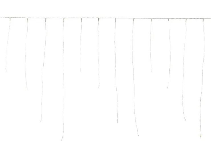 LED-Lichterkette Eisregen 100 warmweiße LEDs Silbernes Kabel 690 cm* Türvorhänge
