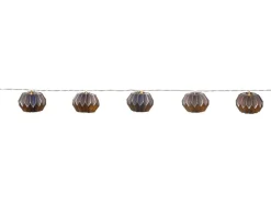 LED-Lichterkette Papierblumen 10 LEDs Warmweiß Transparentes Kabel 1,55 m Silber* Ostern