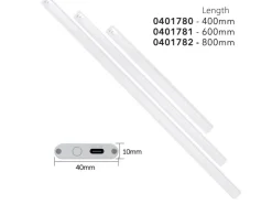 LED-Unterbauleuchte Wellensensor 320 lm 3000-6000 K CCT 80 cm Silber