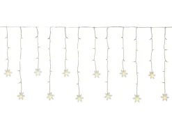 LED-Vorhang Schneeflocke 100 LEDs Warmweiß Transparentes Kabel 6,9 m* Vorhänge
