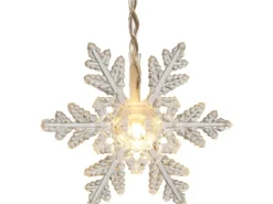 LED-Vorhang Schneeflocke 100 LEDs Warmweiß Transparentes Kabel 6,9 m* Vorhänge