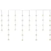 LED-Vorhang Sterne 130 LEDs Warmweiß Transparentes Kabel 5 m* Türvorhänge