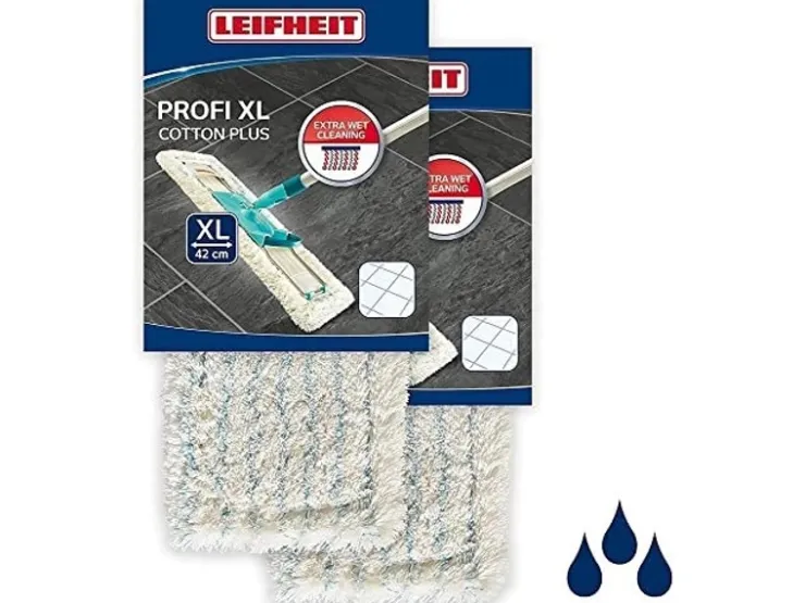 Leifheit 2er Set Wischbezug Profi XL 42cm Bezug Fliesen & Steinböden* Reinigung
