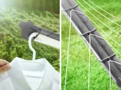 Leifheit Wäschespinne Linomatic Plus 60m Leine Wäscheständer höhenverstellbar* Bettwäsche