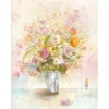 Pro Art Leinwandbild Basic Than Son Retro Bunch Of Flowers II 77 cm x 57 cm