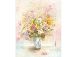 Pro Art Leinwandbild Basic Than Son Retro Bunch Of Flowers II 77 cm x 57 cm