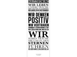 Pro Art Leinwandbild Hausordnung I 27 cm x 77 cm