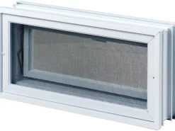 Fuchs Design Lüftungsfenster 384 mm x 189 mm für 2 19er Glassteine* Insektenschutz
