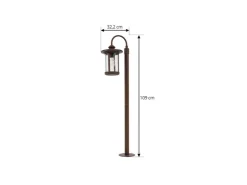 Lindby Außenleuchte Laterne Zayn 10036409 Retro Vintage Antik in Braun aus Aluminium 1-flammig E27* Laternen