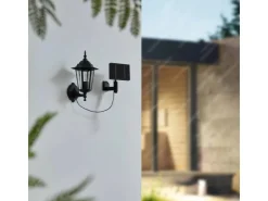 Lindby LED Solarleuchte Außen Laterne Sayata 10020118 Spritzwassergeschützt Modern in Schwarz aus Aluminium 1-flammig* Laternen