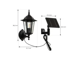 Lindby LED Solarleuchte Außen Laterne Sayata 10020118 Spritzwassergeschützt Modern in Schwarz aus Aluminium 1-flammig* Laternen
