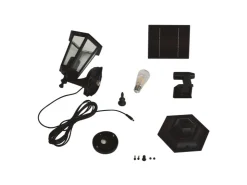 Lindby LED Solarleuchte Außen Laterne Sayata 10020118 Spritzwassergeschützt Modern in Schwarz aus Aluminium 1-flammig* Laternen