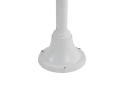 Lindby Mastleuchte Außen Laterne Madea 10034012 Spritzwassergeschützt Modern in Weiß aus Aluminium 2-flammig E27