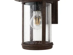 Lindby Wandleuchte Außen Laterne Zayn 10036407 Retro Vintage Antik in Braun aus Aluminium 1-flammig E27* Laternen