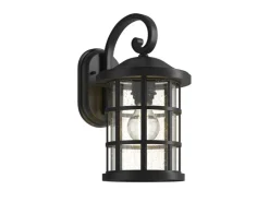 Lindby Wandleuchte Außen Laterne Ankea 9624761 Retro Vintage Antik in Schwarz 1-flammig E27* Laternen