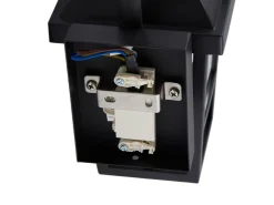 Lindby Wandleuchte Außen Laterne Eloane 10025926 Spritzwassergeschützt Modern in Schwarz aus Edelstahl 1-flammig E27* Laternen