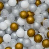 LittleTom Bällebadbälle Ø 5.5 cm 200 Stück Gold Grau Weiß Transparent* Ostern