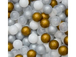 LittleTom Bällebadbälle Ø 5.5 cm 200 Stück Gold Grau Weiß Transparent* Ostern