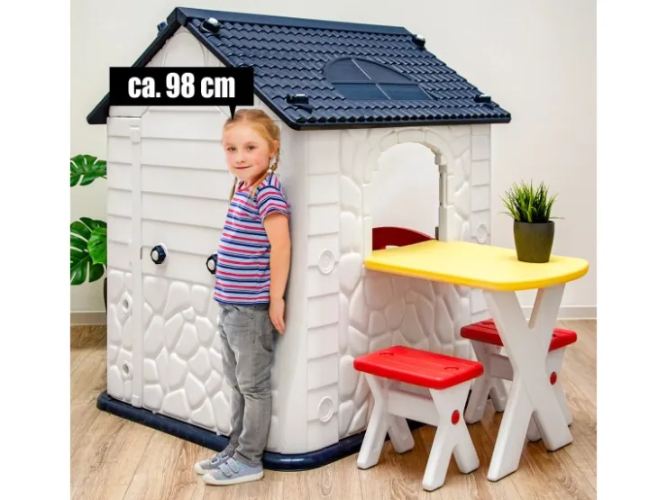 LittleTom Garten-Kinderspielhaus mit Tisch und zwei Stühlen* Stühle