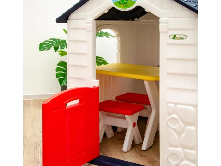 LittleTom Garten-Kinderspielhaus mit Tisch und zwei Stühlen* Stühle