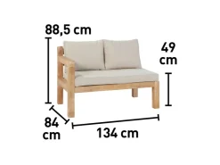 Lounge-Set mit Esstisch Morenci 4-teilig aus Akazienholz FSC®