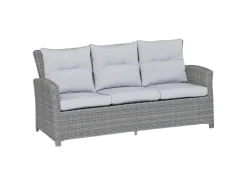 Lounge-Set mit Esstisch Vermont 6-teilig aus Polyrattan* Hocker