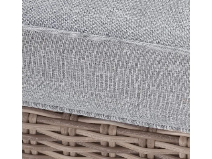 Lounge-Set Olea 5-teilig aus Polyrattan Sand* Kissen|Hocker