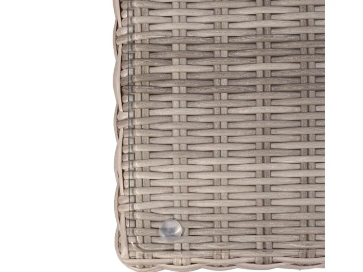 Lounge-Set Olea 5-teilig aus Polyrattan Sand* Kissen|Hocker