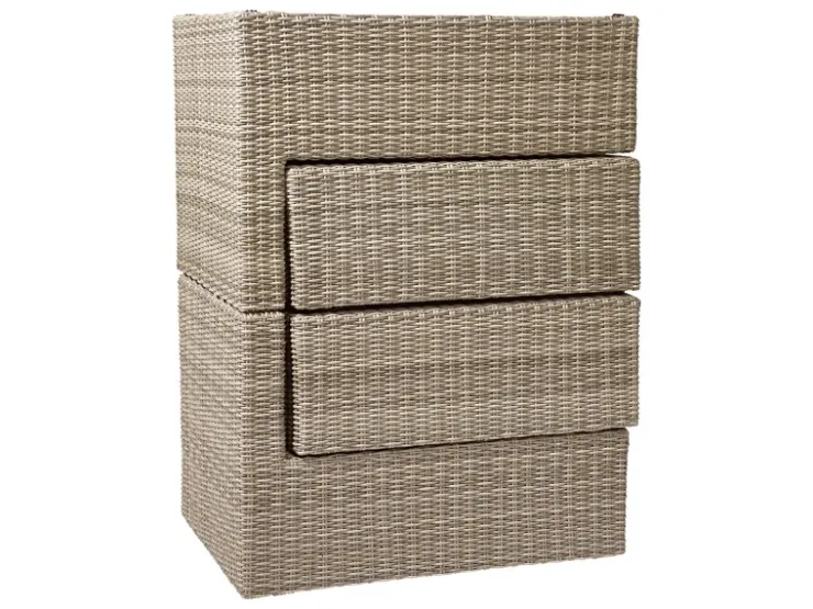 Lounge-Set Olea 5-teilig aus Polyrattan Sand* Kissen|Hocker