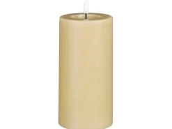 Luca Lighting Kerze Taupe 15 cm x 7,5 cm LED mit Timer Warm Weiß