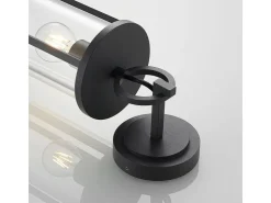 Lucande Wandleuchte Außen Laterne Emmeline 9616162 Spritzwassergeschützt Modern in Schwarz aus Aluminium 1-flammig E27