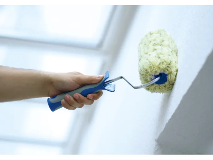 LUX-TOOLS LUX Polyamid-Roller gepolstert 2K-Softgriff Schwarz-Blau 25 cm