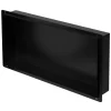 LuxeBath Wandnische aus Edelstahl 60x30x10 cm Schwarz Duschnische Einbauregal
