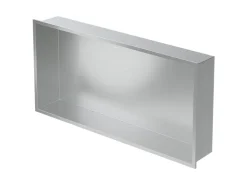 LuxeBath Wandnische Edelstahl 60x30x10 cm Silber Duschnische Rahmen Einbauregal* Wandregale