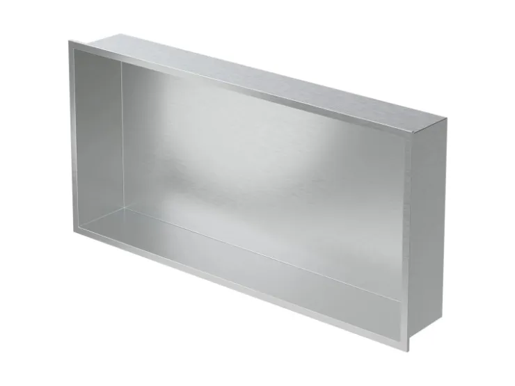 LuxeBath Wandnische Edelstahl 60x30x10 cm Silber Duschnische Rahmen Einbauregal* Wandregale