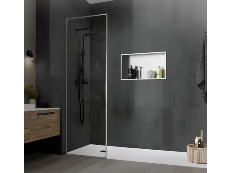 LuxeBath Wandnische Edelstahl 60x30x10 cm Silber Duschnische Rahmen Einbauregal* Wandregale