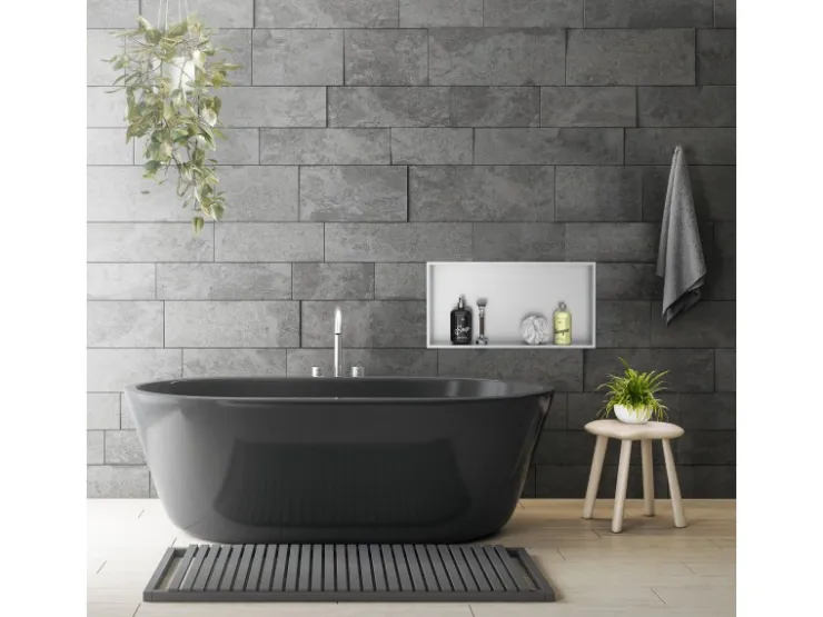 LuxeBath Wandnische Edelstahl 60x30x10 cm Silber Duschnische Rahmen Einbauregal* Wandregale