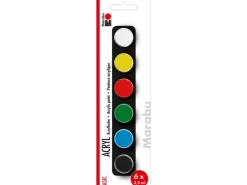 Marabu Acrylfarben-Set Basic 6 x 35 ml* Künstlerfarben|Schablonieren