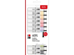 Marabu Acrylfarben-Set Pastel 12 x 12 ml
