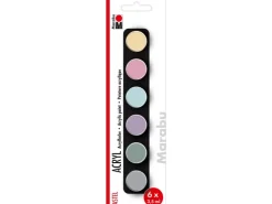 Marabu Acrylfarben-Set Pastel 6 x 35 ml* Schablonieren