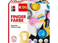 Marabu KiDS Fingerfarbe 4er Set 100 ml Sternenglanz* Bastelfarben