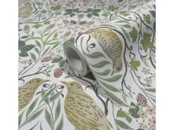 Marburg Vliestapete Blätter und Vögel Floral Modern 10,05 m x 0,53 m Weiß-Grün* Tapetenmuster